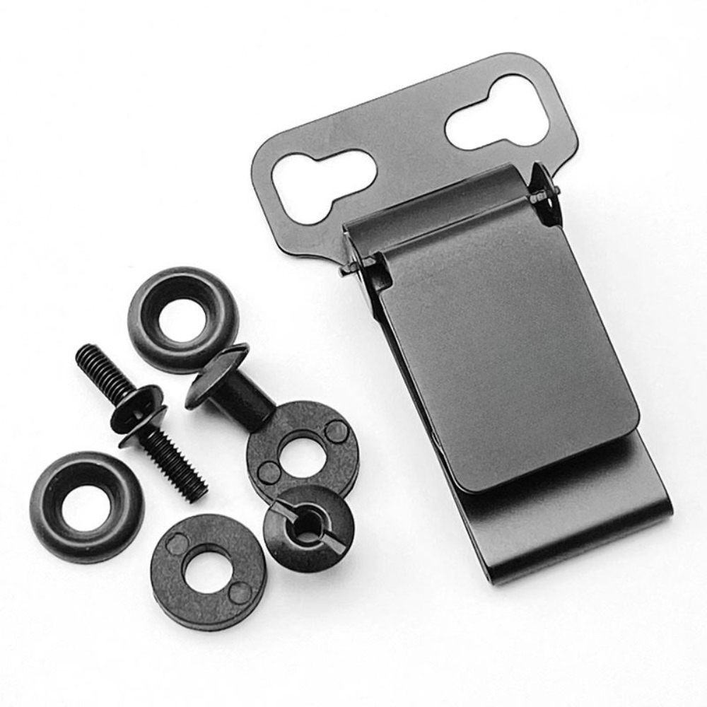 Edc Carry Clip - ชุดคลิปเข็มขัดสำหรับปลอกมีด คลิปโลหะสำหรับคาดเอว พร้อมชุดสกรูและปะเก็นครบชุด สำหรับมีดใบตาย K‑Sheath อุปกรณ์เสริมสำหรับพกพา