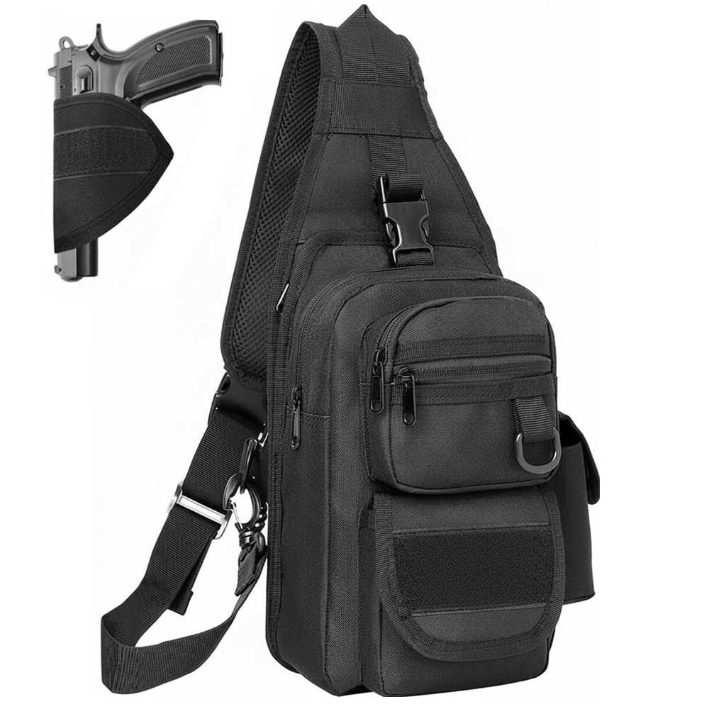 กระเป๋าใส่ปืนพกแบบซ่อน กระเป๋า - Edc Concealed Carry Sling Bag บทวิจารณ์และราคา